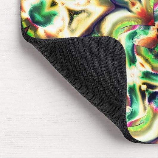 粗いガラススタイルで緑と色のラポート マウスパッド (コーナー)