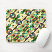 粗いガラススタイルで緑と色のラポート マウスパッド (マウス)