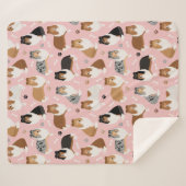 粗いコリーの前足とボーンズのシェルパ毛布 シェルパブランケット (正面(横))