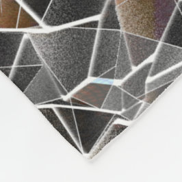 粗いサーモンと灰色の不規則なモザイクの散らかった フリースブランケット