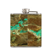 粗いターコイズの石の自然石脈 フラスク (裏面)