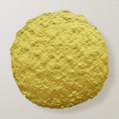 粗いテクスチフェイクャ金ゴールド箔のトレンディーパターン ラウンドクッション (裏面)