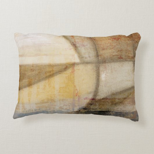粗いテクスチャのアースト絵画ーン アクセントクッション (裏面)