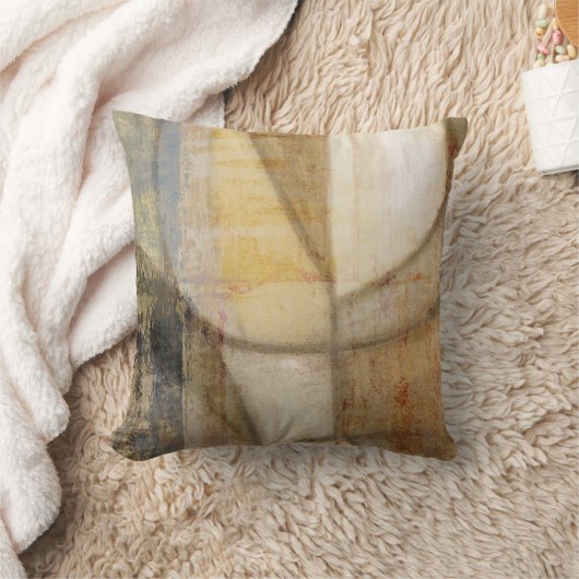 粗いテクスチャのアースト絵画ーン クッション (ブランケット)