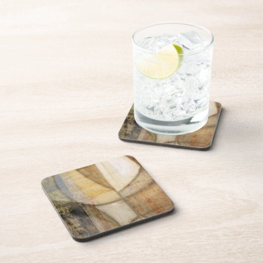 粗いテクスチャのアースト絵画ーン コースター (右側)