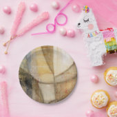 粗いテクスチャのアースト絵画ーン ペーパープレート (パーティー)