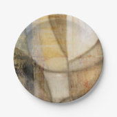 粗いテクスチャのアースト絵画ーン ペーパープレート (正面)