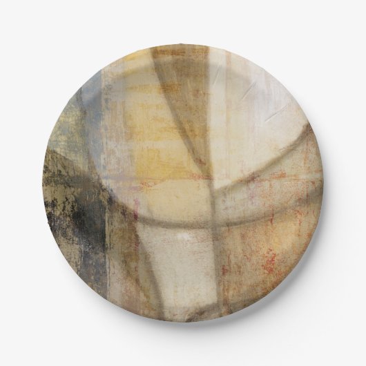 粗いテクスチャのアースト絵画ーン ペーパープレート (正面)