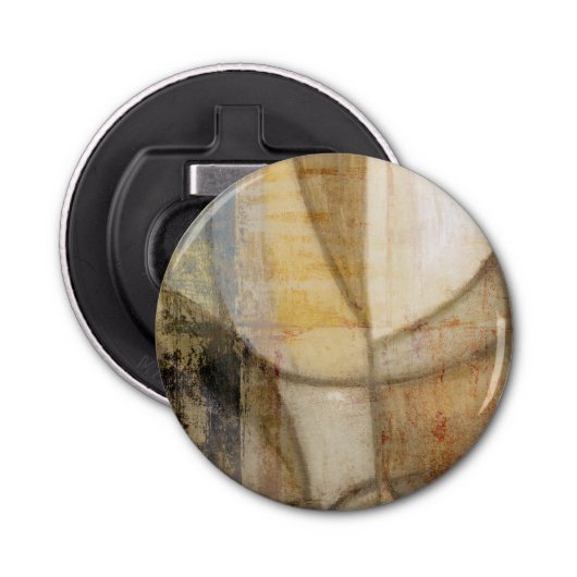 粗いテクスチャのアースト絵画ーン 栓抜き (正面)