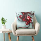 粗いテクスチャの上に派手な赤いフラクタルトカゲ クッション (椅子)
