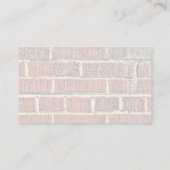 粗いテクスチャの白いレンガ壁 名刺 (裏面)