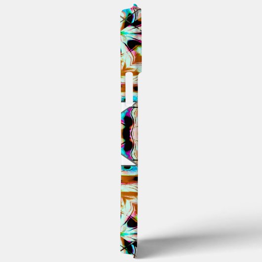 粗いテクスチャーのミックスと銀のプレート、万華鏡のように千変万化するパターン Case-Mate iPhoneケース (裏面 / 右)