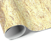 粗いテクスチャ金ゴールド石 ラッピングペーパー (ロールコーナー)