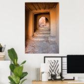 粗い土台階段 ポスター (ホームオフィス)