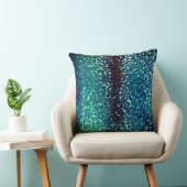 粗い打ちガラスの上のネオンブルーのモザイクスタイル クッション (椅子)