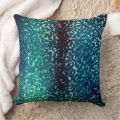 粗い打ちガラスの上のネオンブルーのモザイクスタイル クッション (ブランケット)