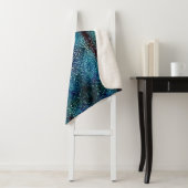 粗い打ちガラスの上のネオンブルーのモザイクスタイル シェルパブランケット (インサイチュ)