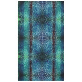 粗い打ちガラスの上のネオンブルーのモザイクスタイル テーブルクロス (正面)