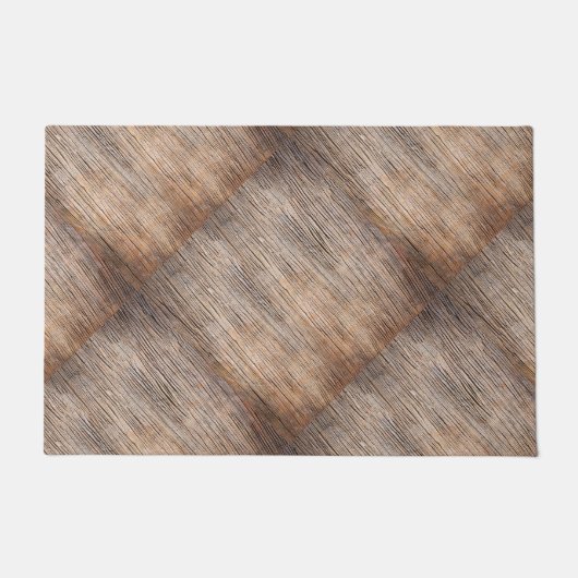 粗い木の板 ドアマット (正面)