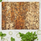 粗い木材のニスのテクスチャ キッチンタオル (折り畳み)