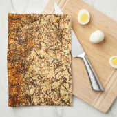 粗い木材のニスのテクスチャ キッチンタオル (四つ折り)