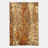 粗い木材のニスのテクスチャ キッチンタオル (縦)