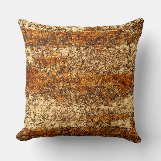 粗い木材のニスのテクスチャ クッション (正面)