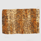 粗い木材のニスのテクスチャ ゴルフタオル (横)