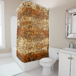 粗い木材のニスのテクスチャ シャワーカーテン