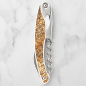 粗い木材のニスのテクスチャ ソムリエナイフ (裏面)