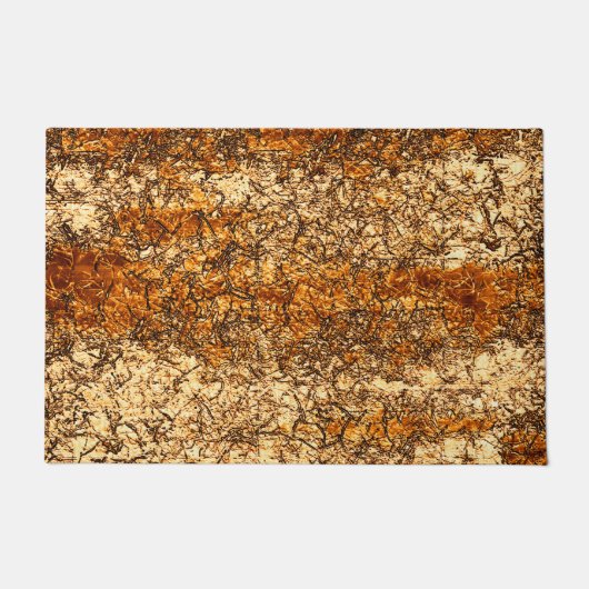 粗い木材のニスのテクスチャ ドアマット (正面)