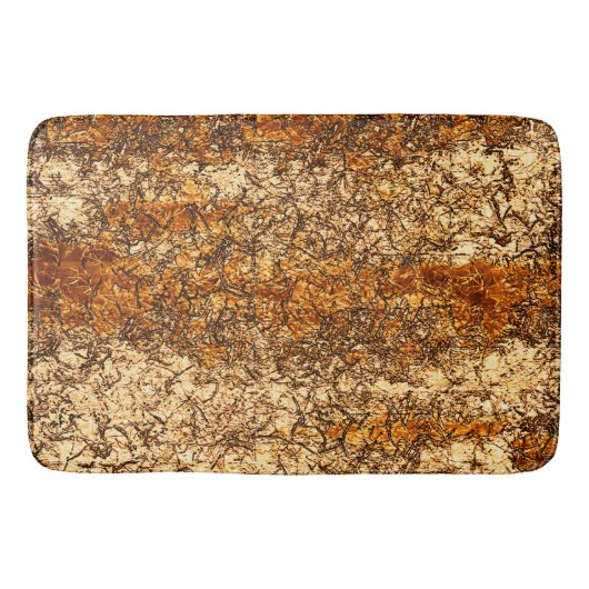 粗い木材のニスのテクスチャ バスマット (正面)