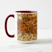 粗い木材のニスのテクスチャ マグカップ (左)