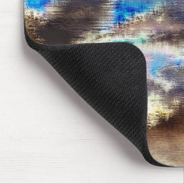 粗い木質の青と茶色のステンドテクスチャ マウスパッド