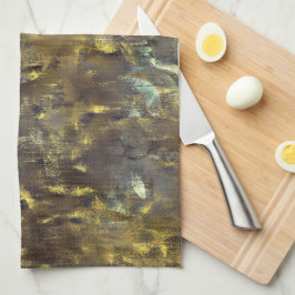 粗い汚れと汚れと'雨'のテクスチャーのミックス キッチンタオル