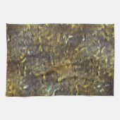 粗い汚れと汚れと'雨'のテクスチャーのミックス キッチンタオル (横)