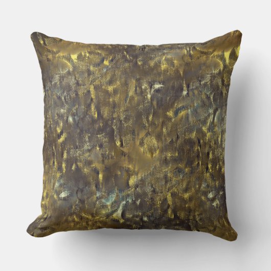 粗い汚れと汚れと'雨'のテクスチャーのミックス クッション (正面)