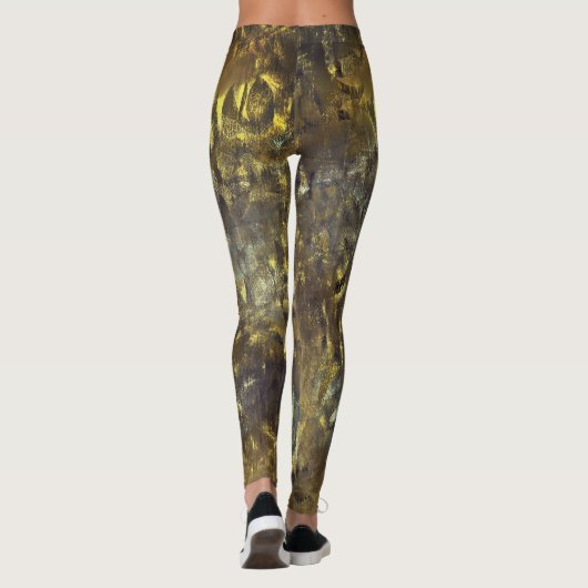 粗い汚れと汚れと'雨'のテクスチャーのミックス レギンス (裏面)