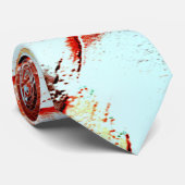 粗い淡いシアンと強い赤 ネクタイ (ロール)