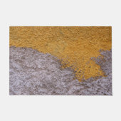 粗い灰色と黄色のコンクリートのドアマット ドアマット (正面)