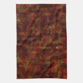 粗い灰色の上に強い赤い肌 キッチンタオル (縦)