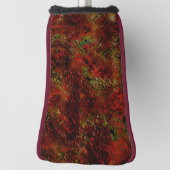 粗い灰色の上に強い赤い肌 ゴルフヘッドカバー (回転90)