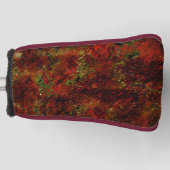 粗い灰色の上に強い赤い肌 ゴルフヘッドカバー (正面)