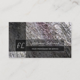 粗い灰色の大理石ロック大理石構造モノグラムb 名刺