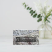 粗い灰色の大理石ロック大理石構造モノグラムb 名刺 (スタンド正面)