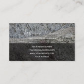 粗い灰色の大理石大理石構造モノグラム 名刺 (裏面)