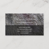 粗い灰色の大理石大理石構造モノグラム 名刺 (裏面)