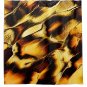 粗い砂丘はオレンジ色の黄金を燃やした シャワーカーテン (正面)