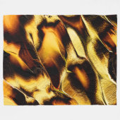 粗い砂丘はオレンジ色の黄金を燃やした フリースブランケット (正面(横))