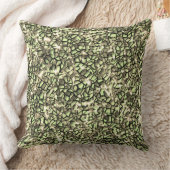 粗い緑がかったセピアと輝きのモザイク層 クッション (ブランケット)